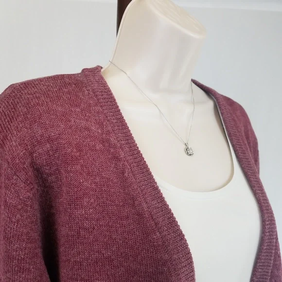 Woolrich cardigan button front wool pink purple L - Picture 4 of 7